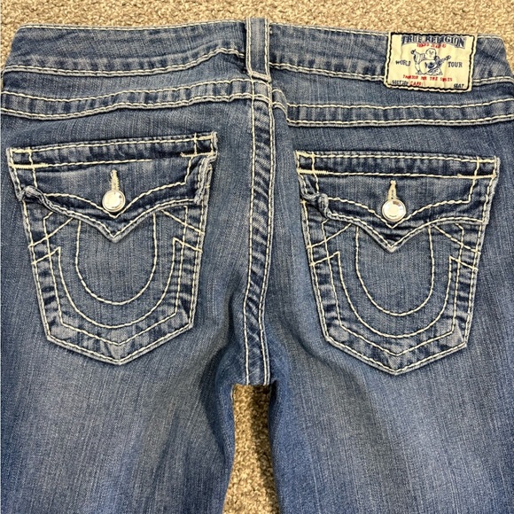 Y2K True Religion Women's Lowrise Skinny Capri Denim Jeans Size‎ 28 - Picture 7 of 9